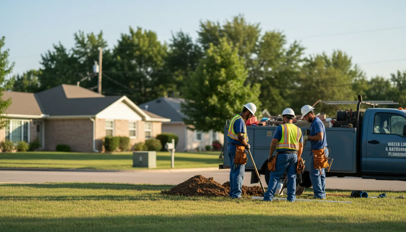 Residential water line and bathroom plumbing service in Pennsboro, WV